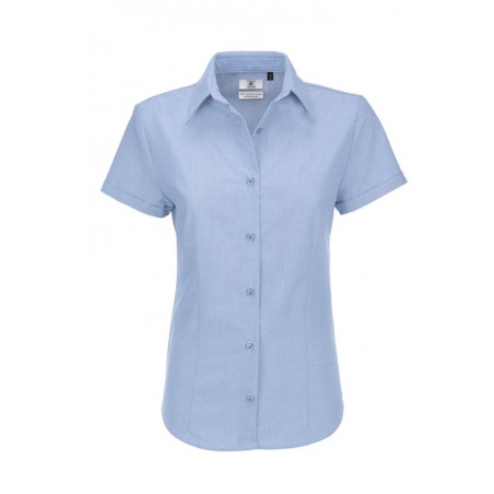Camisa manga corta blanca mujer