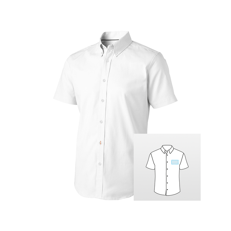 Camisa manga corta blanca caballero