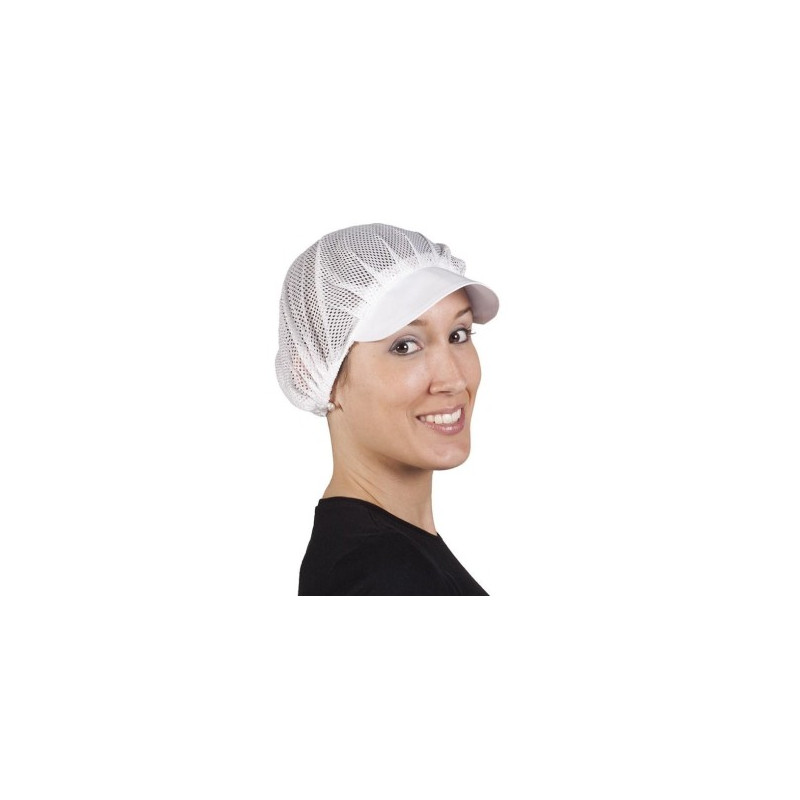 Gorra cofia rejilla blanca